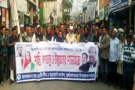 আগৈলঝাড়ায় আওয়ামী লীগের শান্তি