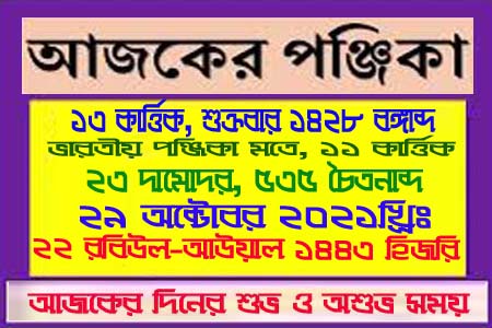 আজকের গ্রহ-নক্ষত্র