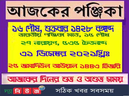 রচিত আজকের পঞ্জিকা