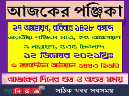 আজকের পঞ্জিকা