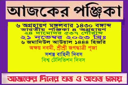 পঞ্জিকা ও ইতিহাসের এইদিনে