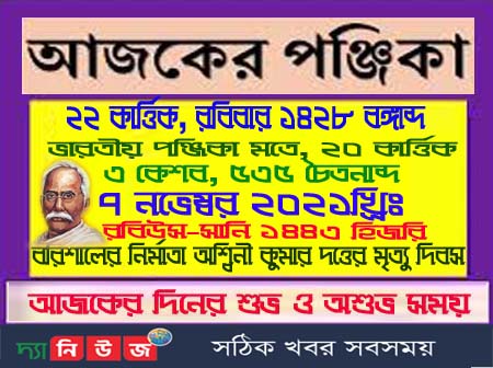 আজকের পঞ্জিকায় শুভ