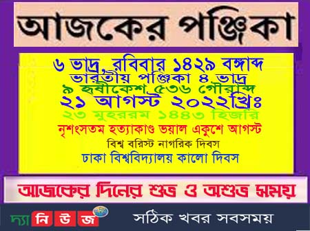 আজকের পঞ্জিকা