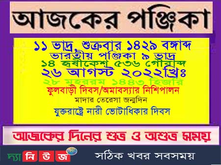 আজকের পঞ্জিকা
