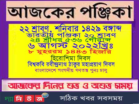 আজকের পঞ্জিকা