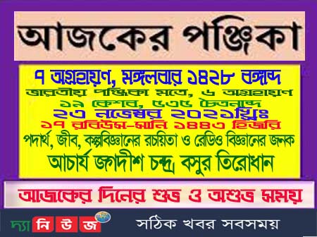 আজকের পঞ্চাঙ্গ