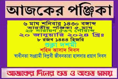 পঞ্জিকা ও ইতিহাসের এইদিনে