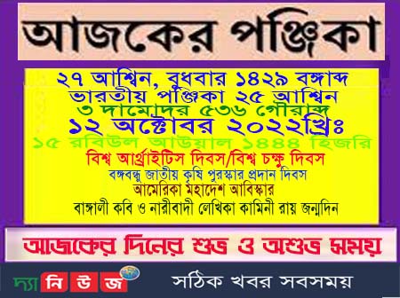 আজকের পঞ্জিকা