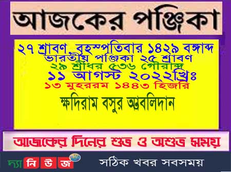 আজকের পঞ্জিকা