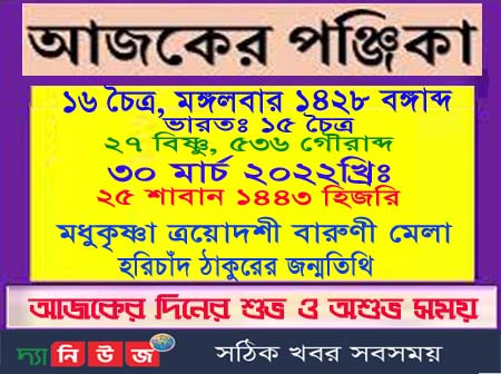 আজকের পঞ্জিকা, আজকের দিনপঞ্জি, দিনপঞ্জি, পঞ্জিকা, আজকের তিথি, আজকের বার,আজকের নক্ষত্র,আজকের যোগ, আজকের করণ, ভারতীয় দিনপঞ্জি, পঞ্চাঙ্গ, পঞ্চ অঙ্গের সমাহার, অবস্থানের উপর ভিত্তি, পঞ্চ অঙ্গের সমাহার, এক নজরে দেখে নিন, চাঁদের অবস্থানের উপর ভিত্তি, রবিবারের পঞ্জিকা, সোমবারের পঞ্জিকা, মঙ্গলবারের পঞ্জিকা, বুধবারের পঞ্জিকা, বৃহস্পতিবারের পঞ্জিকা, শুক্রবারের পঞ্জিকা, শনিবারের পঞ্জিকা, এক নজরে দেখে নিন আজকের পঞ্চাঙ্গ