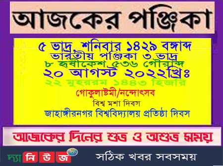 আজকের পঞ্জিকা