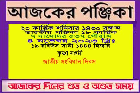 পঞ্জিকা ও ইতিহাসের এইদিনে