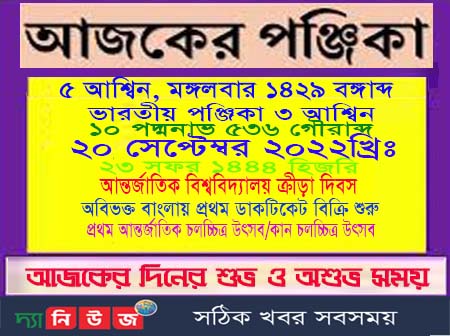 আজকের পঞ্জিকা