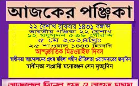 পঞ্জিকা ও ইতিহাসের এইদিনে