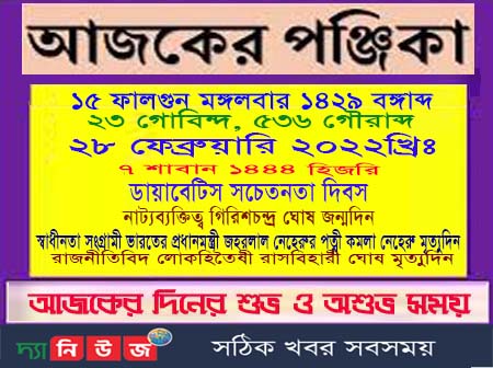 আজকের পঞ্জিকা