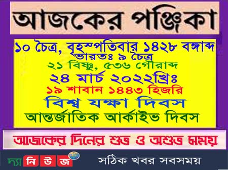 আজ বৃহস্পতিবারের তিথি