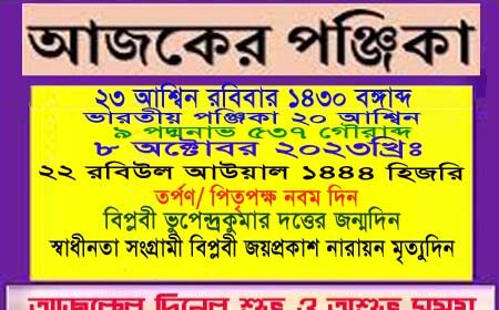 পঞ্জিকা ও ইতিহাসের এইদিনে