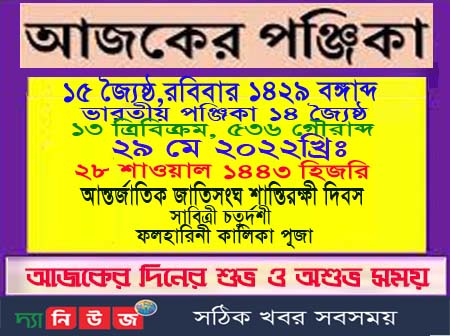 রবিবারের দিনপঞ্জি