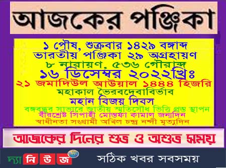 আজকের পঞ্জিকা