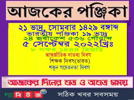 আজকের পঞ্জিকা