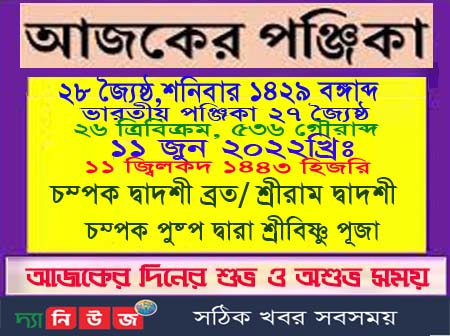 শনিবারের দিনপঞ্জি