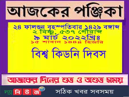 আজকের পঞ্জিকা