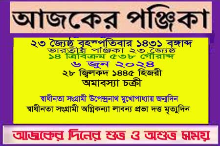 পঞ্জিকা ও ইতিহাসের এইদিনে