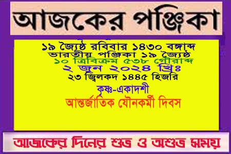 পঞ্জিকা ও ইতিহাসের এইদিনে