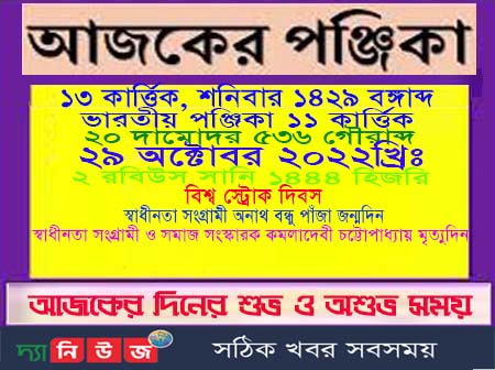 আজকের পঞ্জিকা
