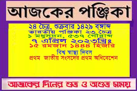 এক নজরে দেখে নিন আজকের পঞ্জিকা ও ইতিহাসের এইদিনে