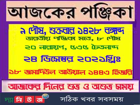 আজকের পূর্ণাঙ্গ পঞ্জিকা