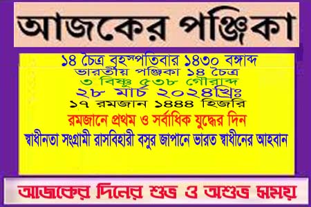 দিনপঞ্জি ও ইতিহাসের এইদিনে