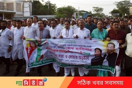 স্বদেশ প্রত্যাবর্তন দিবসে গৌরনদীতে আনন্দ র‌্যালী