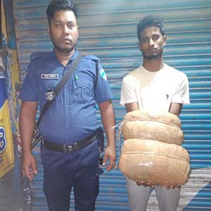 নোয়াখালীতে লাখ টাকার গাঁজাসহ আটক-১