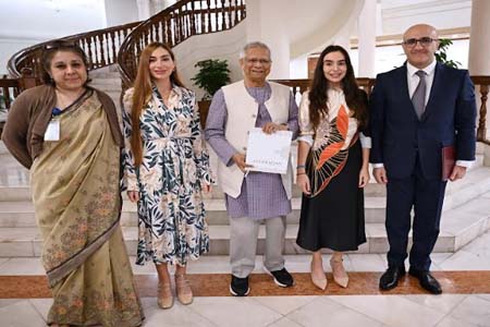 আজারবাইজানের প্রেসিডেন্ট এর দুই কন্যার সৌজন্য সাক্ষাৎ