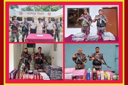 বেনাপোলে বিজিবির অভিযানে মাদকদ্রব্য ও চোরাচালান পণ্যসহ এক চোরাকারবারি আটক 