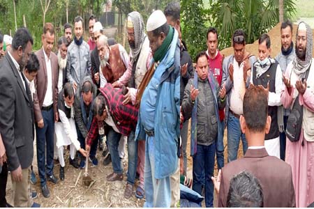 আগৈলঝাড়ায় বাশাইল মাধ্যমিক বিদ্যালয়ের নতুন ভবন নির্মাণ কাজের উদ্বোধন