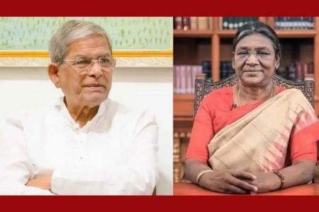 মির্জা ফখরুলকে ভারতের রাষ্ট্রপতি দ্রৌপদী মুর্মুর শুভেচ্ছা