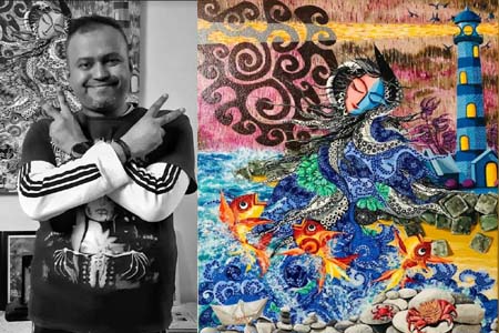 শিল্পী ড্যানি হুসাইনের চিত্র প্রদর্শনী