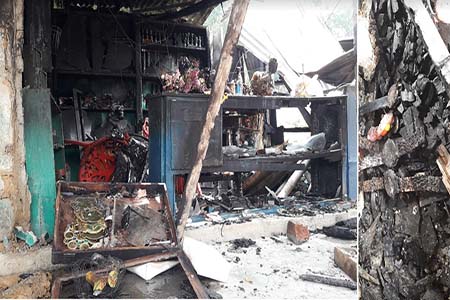 দূর্বৃত্তের আগুনে পুড়লো দোকান