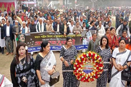 দিনাজপুরে মহান একুশে ফেব্রুয়ারী ও মাতৃভাষা দিবস পালিত