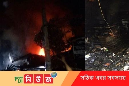 নলচিড়া বাজারে ভয়াবহ অগ্নিকান্ডে