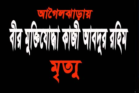 আগৈলঝাড়ার বীর মুক্তিযোদ্ধা কাজী আব্দুর রহিম আর নেই