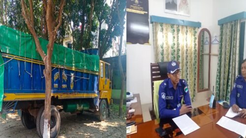 কালীগঞ্জে ট্রাক ভর্তি চোরাই সিমেন্ট সহ গ্রেফতার ৫