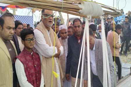 ভারগাঁও এলাকায় জামদানি পল্লী পরিদর্শন