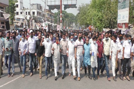 ঝিনাইদহে আওয়ামী লীগের হরতাল বিরোধী মিছিল