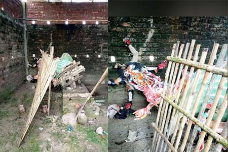 দিনাপুরে প্রতিমা ভাংচুর