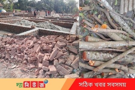 সরকারি ঘর নির্মাণে নিম্নমানের সামগ্রী