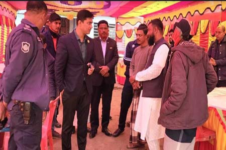ফরিদপুরে আচরণবিধি লঙ্ঘন করায় নৌকা প্রার্থীর সমর্থককে জরিমানা