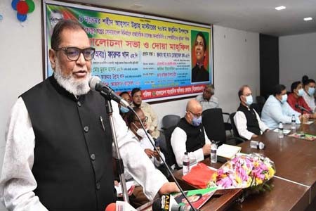 স্বাধীনতা বিরোধীদের নীল নকশায় আহসান উল্লাহ মাস্টারকে হত্যা -মুক্তিযুদ্ধ বিষয়ক মন্ত্রী